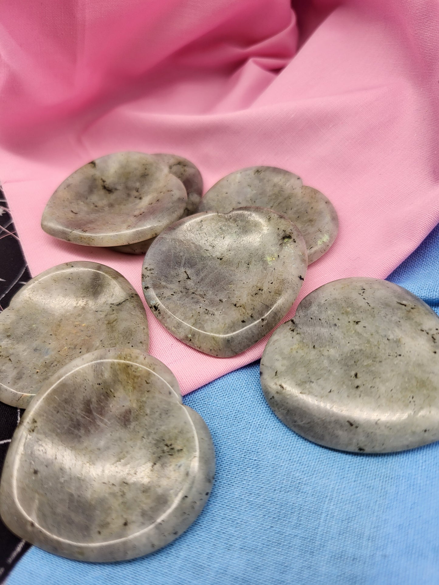 Labraborite Heart Worry Stones