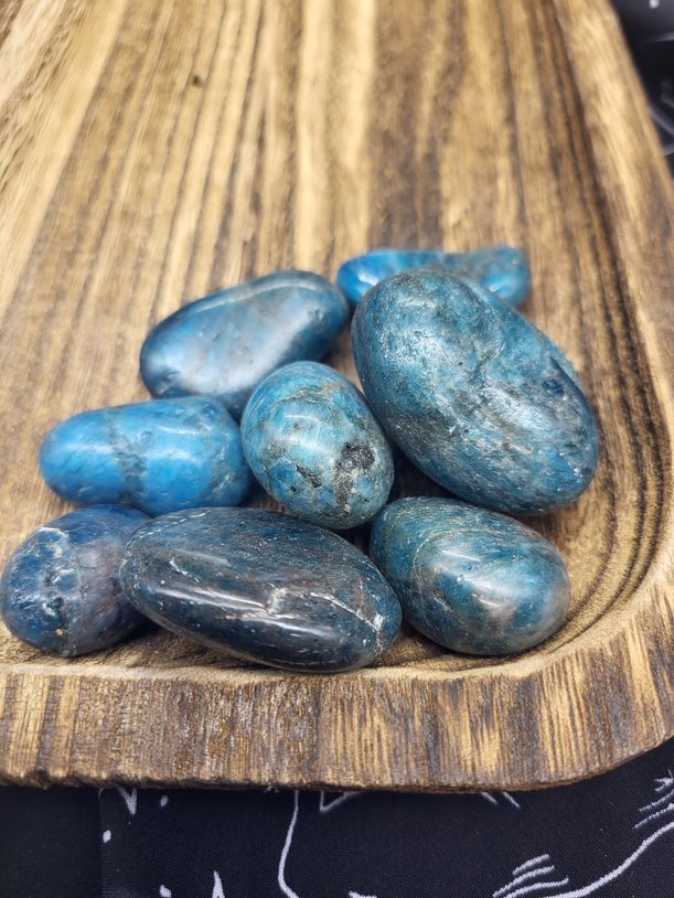 Blue Apatite Tumbles