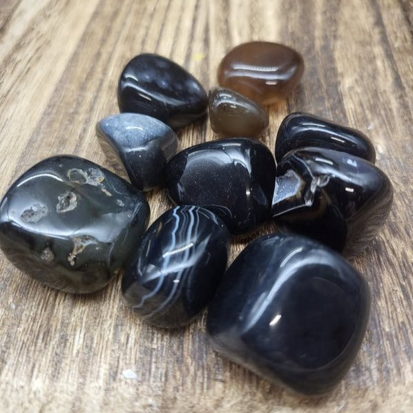 Black Agate Tumbles