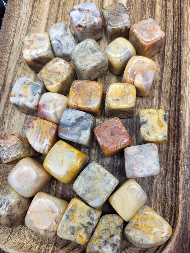 Crazy Lace Agate Cubes