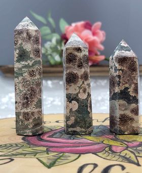 Russian Flower Agate  Mini Towers