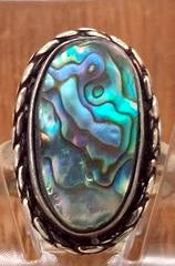 Abalone Ring Size 7 1/2