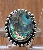 Abalone Ring Size 9 1/2