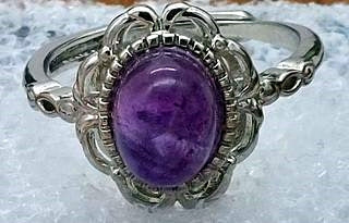 Amethyst Adjustable Ring