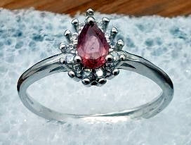 Pink Topaz Adjustable Ring