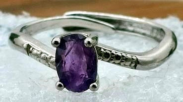 Amethyst Adjustable Ring