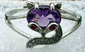 Amethyst Adjustable Ring