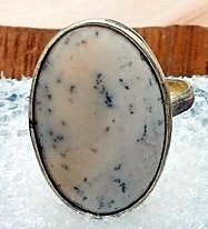 Dendritic Opal Ring Size 6 1/2