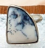 Dendritic Opal Ring Size 6 1/2