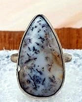 Dendritic Opal Ring Size 6 1/2