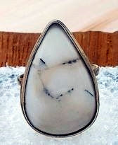 Dendritic Opal Ring Size 6 1/2