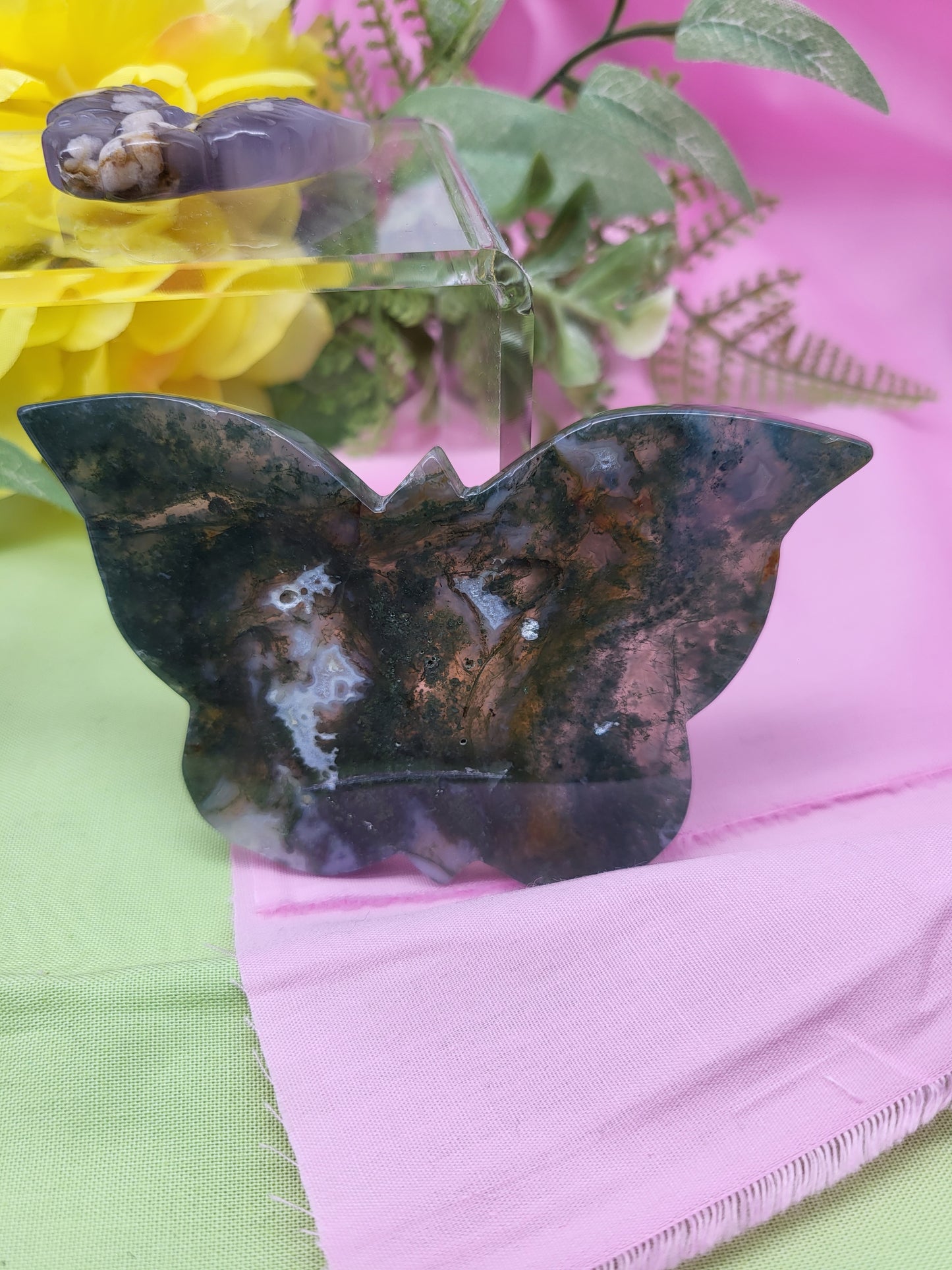 Moss Agate Butterfly