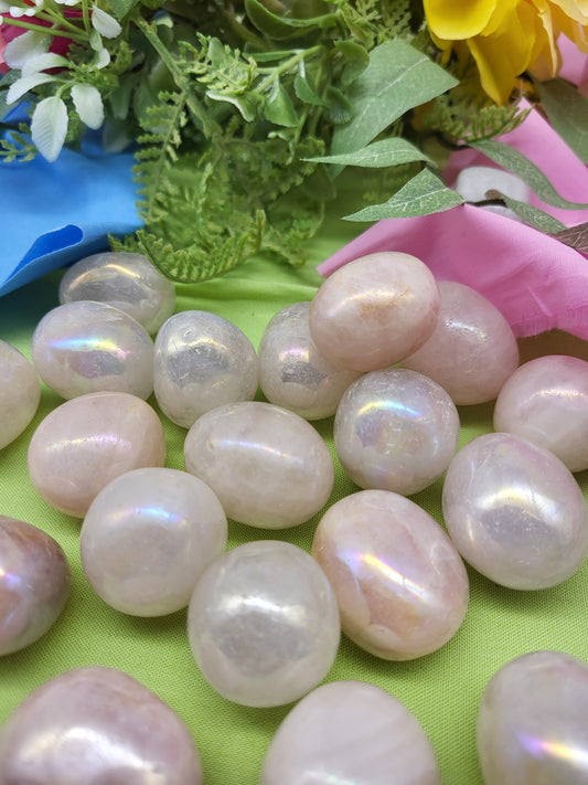 Aura Rose Quartz Tumble