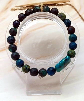 Chrysocolla 8mm Bead  Bracelet  6 1/2