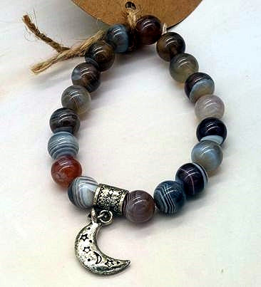 Botswana Agate  8mm Bead  Bracelet