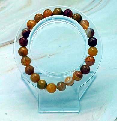 Carnelian 8mm Bead  Bracelet  6 1/4