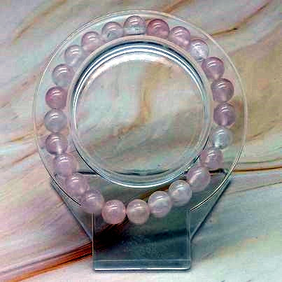 Rose Quartz 8mm Bead Bracelet 6 1/2