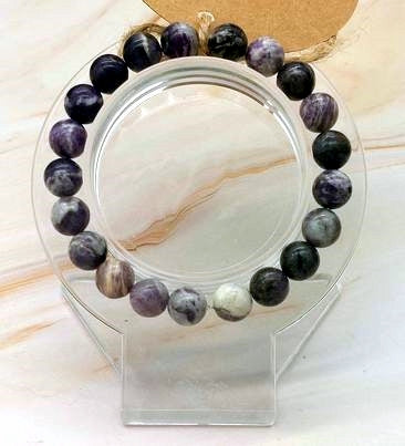 Silky Fluorite 8mm Bead  Bracelet Size 6