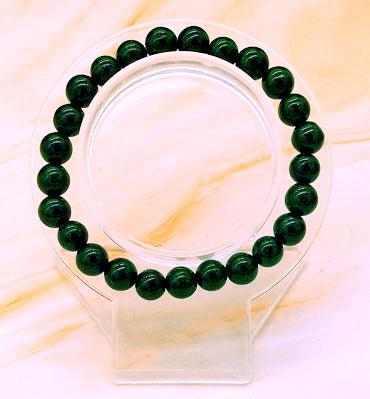 Green Goldstone 8mm Bead  Bracelet  Size 6