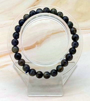 Iolite 8mm Bead  Bracelet