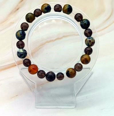 Green Opal, Smokey Quartz 8mm/6mm Bead  Bracelet "Healing Inner Child"