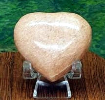 Peach Moonstone Heart