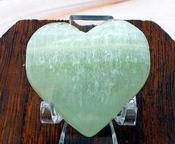 Pistachio Calcite Heart