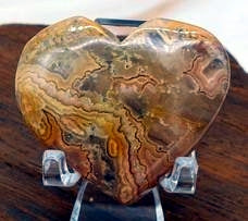 Crazy Lace Agate Heart