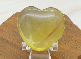 Yellow Fluorite Hearts