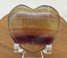 Yellow Fluorite Hearts