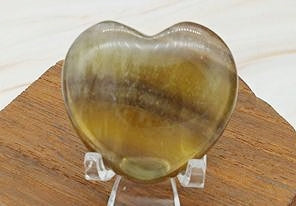 Yellow Fluorite Hearts