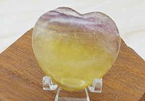 Yellow Fluorite Hearts