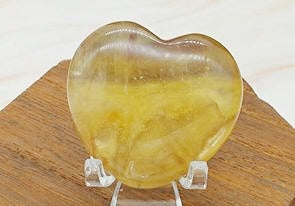 Yellow Fluorite Hearts