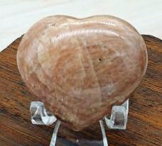 Peach Moonstone Heart