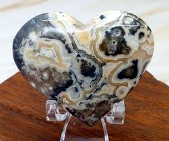 Mexican Crazy Lace Agate Heart