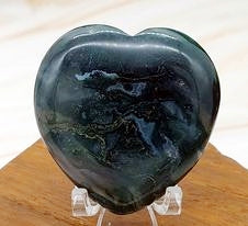 Moss Agate Heart