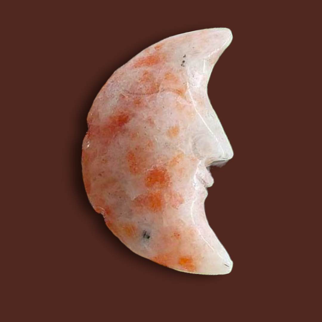 Sunstone Moon with Face