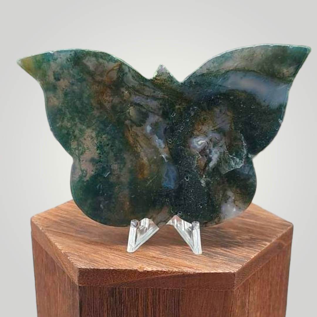 Moss Agate Butterfly