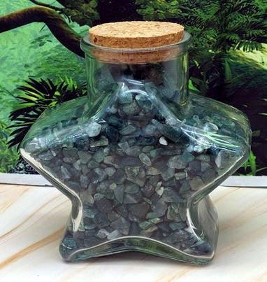 Moss Agate Chip Jar