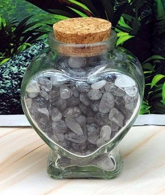 Tourmaline in Quartz Chip Jar