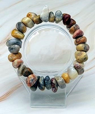 Crazy Lace Agate Nugget Bracelet Size 6 1/4