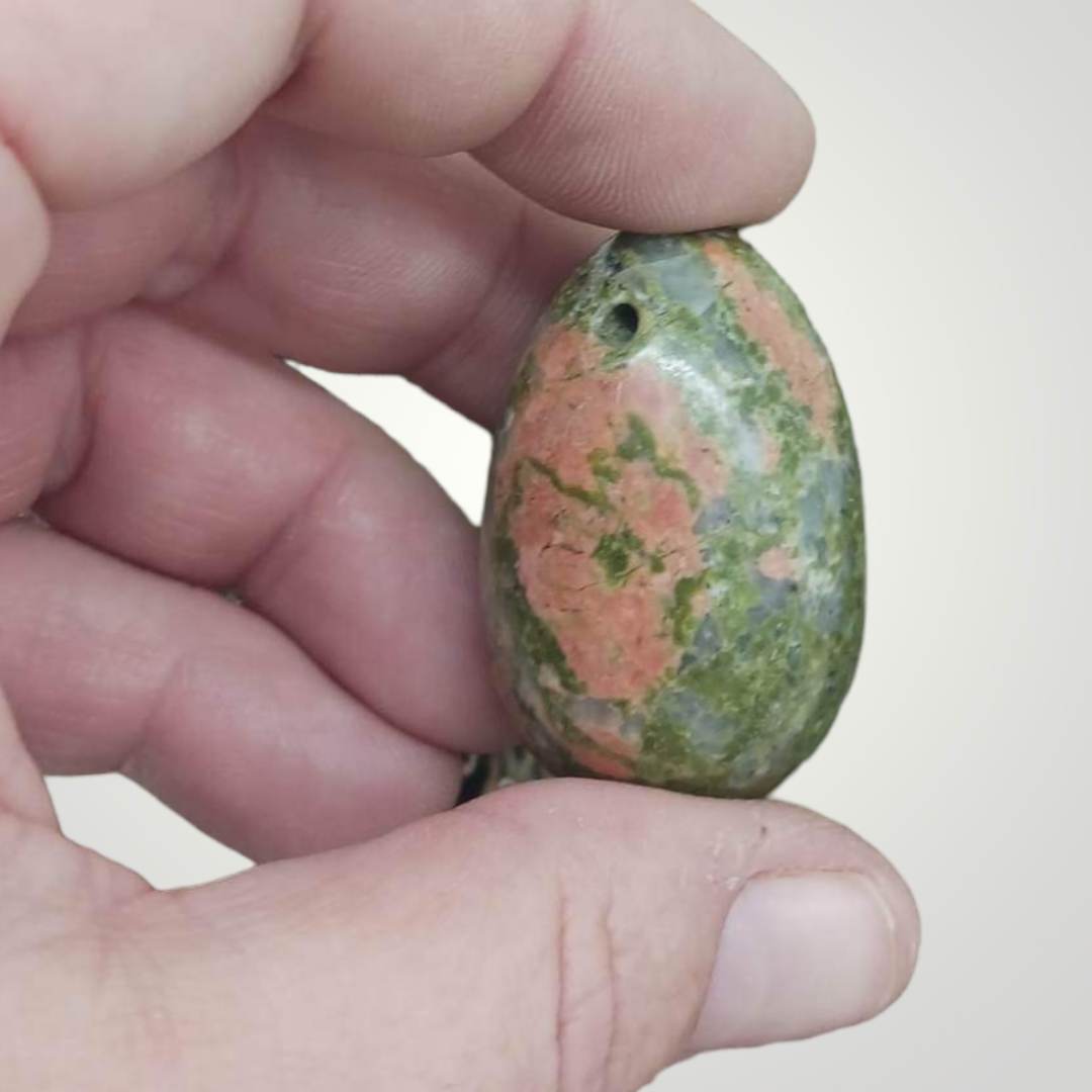 Unakite Drilled Egg