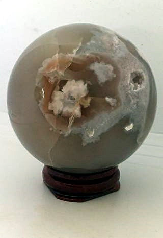 Flower Agate Sphere