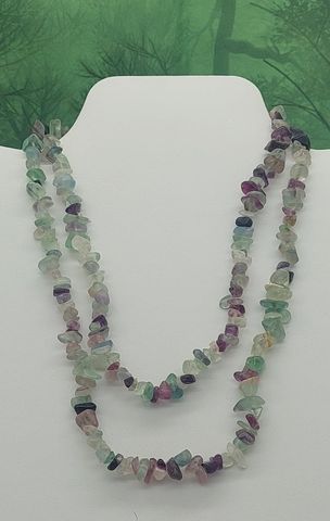 Fluorite Chip Necklace  34-36"