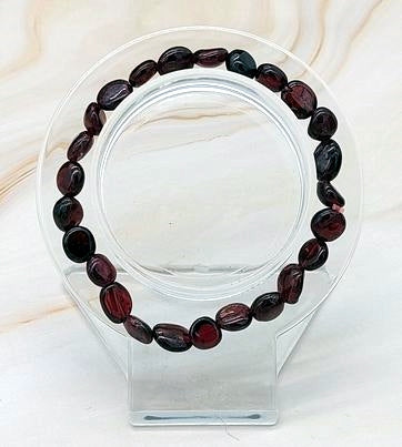 Garnet Chip Bracelet Size 6 1/2