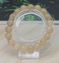 Golden Rutile 11mm Bead Bracelet size 6 3/4