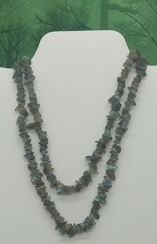 Labradorite Chip Necklace 34-36"