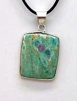 Ruby Fuchsite Square Pendant