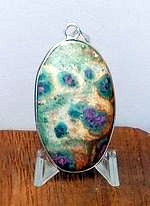 Ruby Fuchsite Oval Pendant