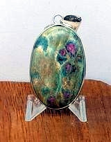 Ruby Fuchsite Oval Pendant